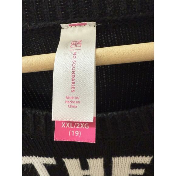 No Boundaries Ugly Christmas Sweater Size 2XL The Struggle is Real Sequined - Picture 5 of 5